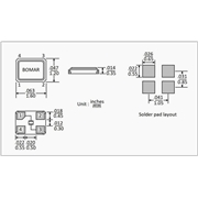 Bomar無源晶振,BC41EFD120-37.400000四腳晶振,無人機(jī)信號(hào)接收器晶振